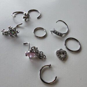 8 piece Nose Rings for Women